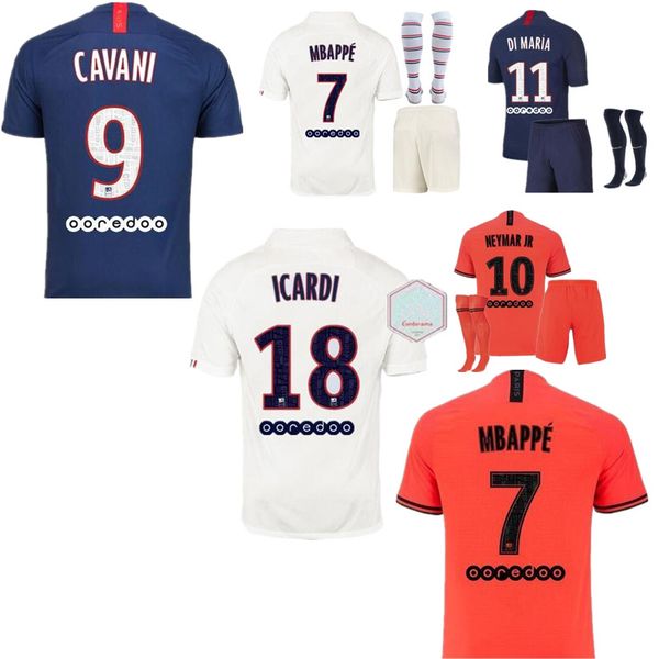 

psg kids kit set socks 19 20 psg soccer jersey psg kids 2019 2020 maillot de foot icardi shirt 3xl mbappe jersey 4xl, Black;yellow
