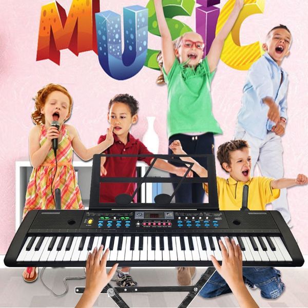 

61 keys digital electronic keyboard and microphone electric led music