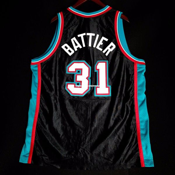 

100% stitched #31 shane battier rbk wholesale jersey jason williams mens vest size xs-6xl stitched basketball jerseys ncaa, Black;blue