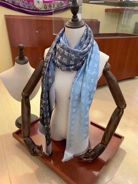 

2019 scarf women men design large long scarves winter thick autumn soft shawls classic scarf gift echarpe de luxe, Blue;gray