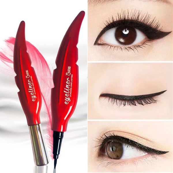 

Макияж глаз Waterproof Eyeliner Pen Перо Дизайн Liquid Eyeliner Gel Black Eye Liner 24H Продолжительный сверх