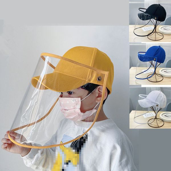

анти-слюна пылезащитная крышка лица маска бейсболка детская защитная шляпа защита глаз анти-туман ветрозащитная шляпа крышка лица крышка, Yellow