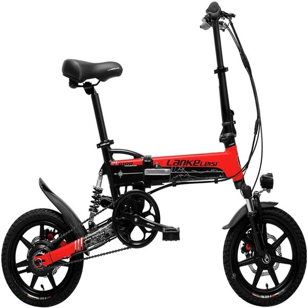 

g100 g100 lankeleisi 14-дюймовый складной электрический велосипед 400w motor full suspension, Silver;blue