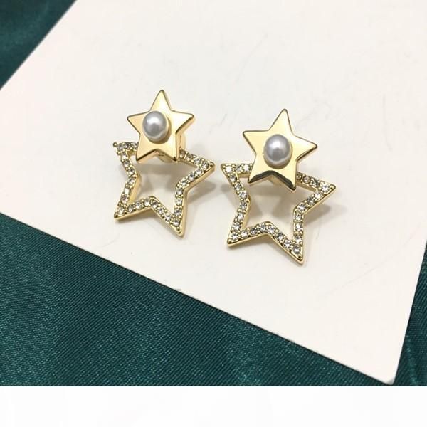 

selling explosion stars and diamonds personality designer earrings luxury designer jewelry women earrings, Golden