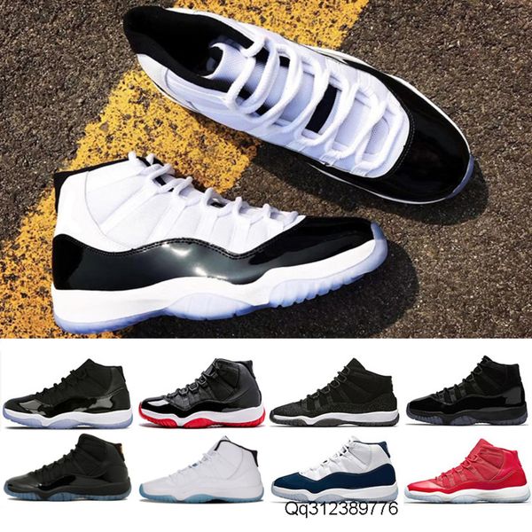 

11 concord cap and gown men women basketball shoes prom night gym red space jam bred gamma blue sports shoe sneaker