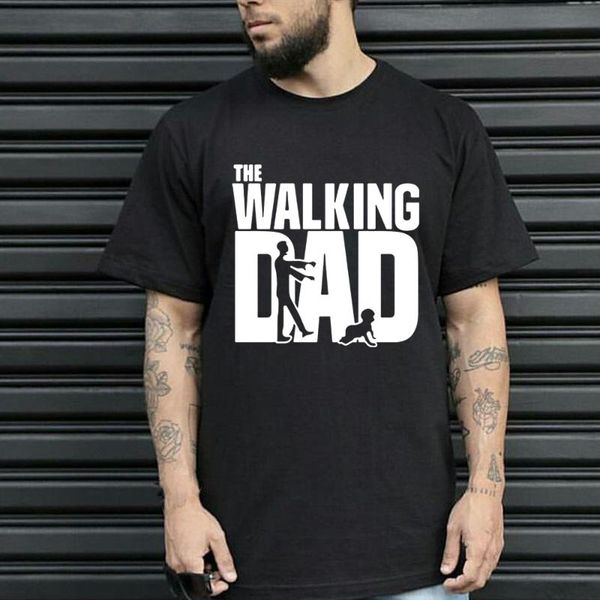 

ходячих папа отцы день подарки мужских смешная футболка футболка с коротким рукавом мужчины круглого beck новизна топ tee camisetas streetwe, White;black