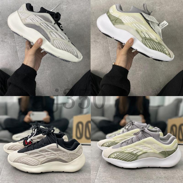 

new arrival 700 men women running shoes designers yezzy v3 runner azael white skeleton 3m reflective kanye mens trainer fashion32b9#