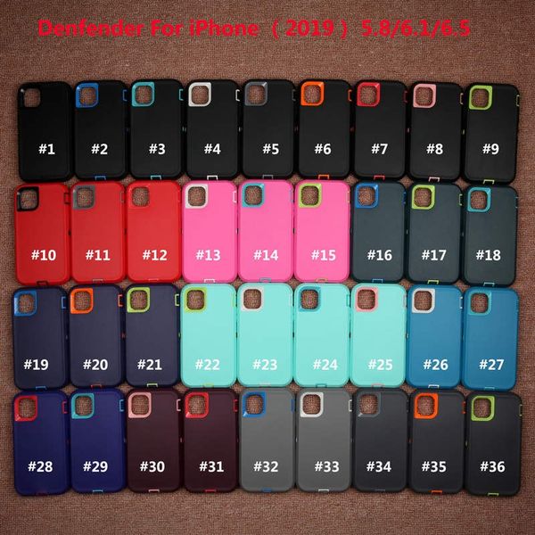 

for iphone 11 pro max xs max xr 7 8 plus designer phone case hybrid robot crashproof defender cases w/ belt clip stand