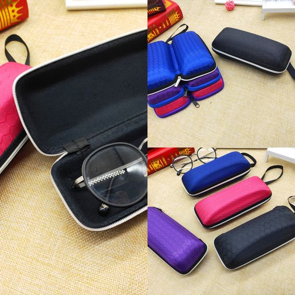 

2019 case sun case ed zipper honeycomb pattern eva glasses box color sunglasses box