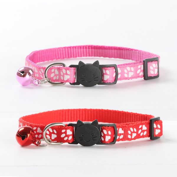 

cat collars breakaway - светоотражающие нейлоновые защитные ошейники с колокольчиком