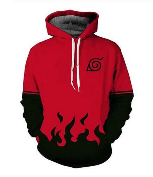 

release new fashion man women designer perfect harajuku style cartoon uzumaki naruto 3d print long sleeve hoodies casual sportswear r0495, Black