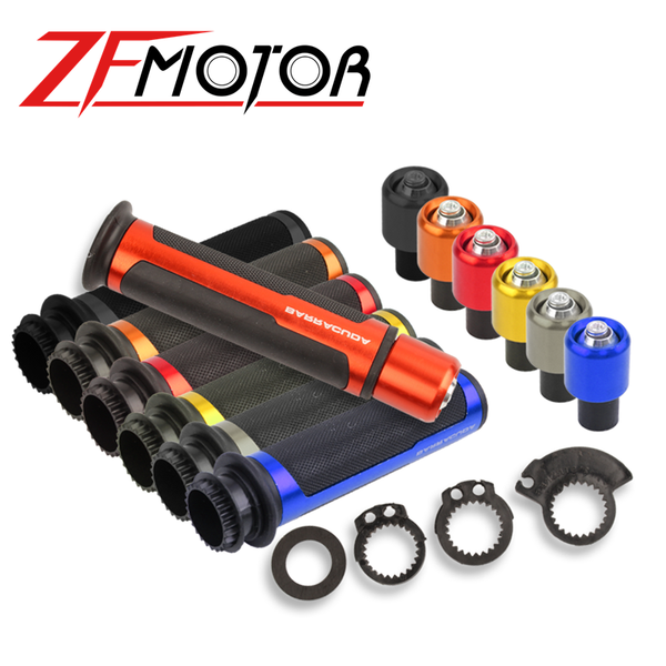 

universal cnc motorcycle handle bar caps / handlebar grips kit fit all 7/8'' 22mm street & racing moto grips with end