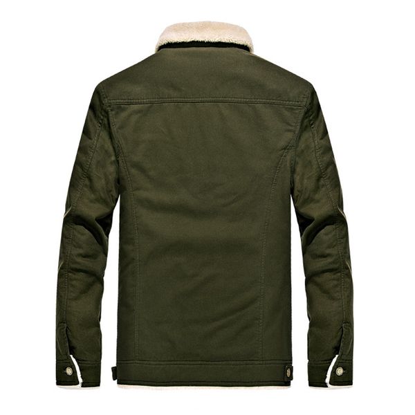 

2019 warm outwear slim men's autumn winter casual fashion pure color jacket button outwear coat z88, Black;brown