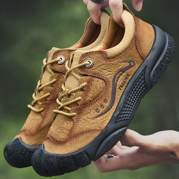

genuine leather walking shoes outdoor sport trekking shoes sneakers