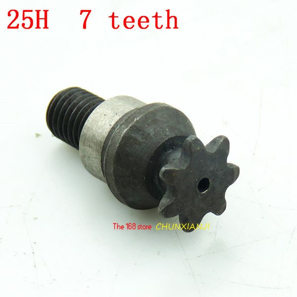 

good quality 2pcs /4pcs 7 t tooth the pinion of front sprocket clutch drum gear box part for 47cc 49cc pocket bike 25h chain