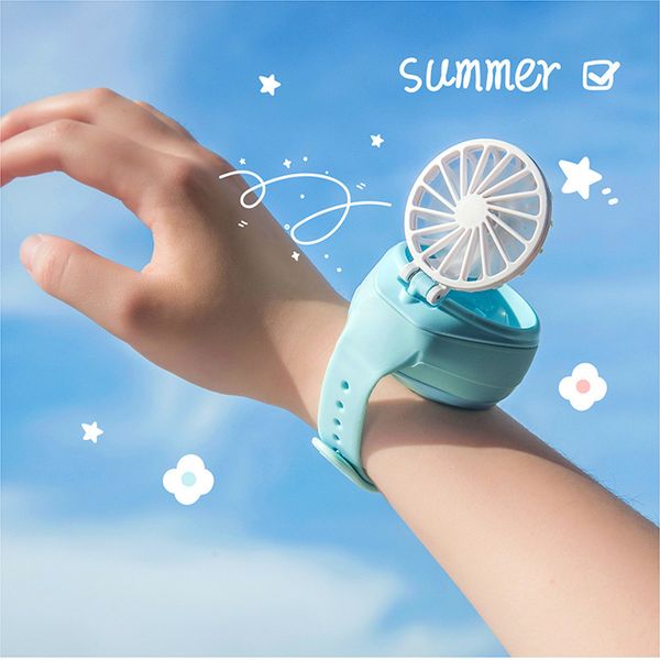 

portable cooling mini watch fan handheld fan student creative small wrist mute summer fan for indoors or outdoors traveling jk2006