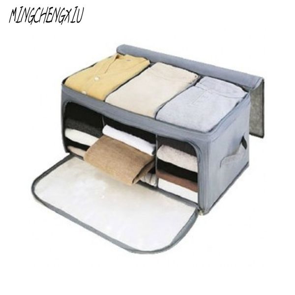 

non-woven family save space organizador bed under closet storage box clothes divider organiser quilt bag holder organizer boxes