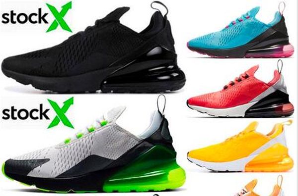 

2020 new cushion 270 mens running shoes triple black summer gradients 270s designer sneakers rainbow 27c women sports trainers size 36-45