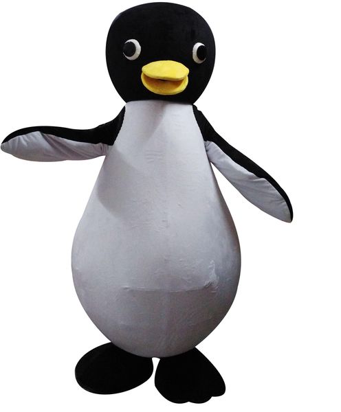 

2018 black colour penguin mascot costume suit for to wear for sale, Red;yellow