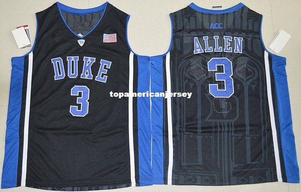 

#3 garyson allen jersey duke blue devils basketball jerseys mens 100% double stitched xs-6xl vest jerseys ncaa, Black;blue