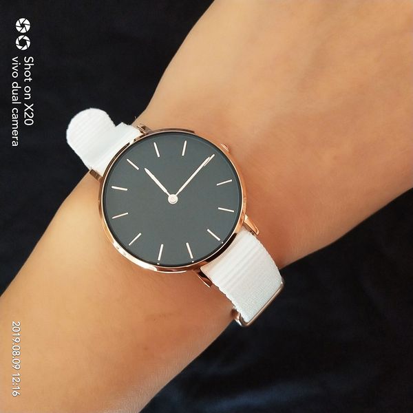 

Лучшая версия 28мм 32мм 36мм белый нейлон часы