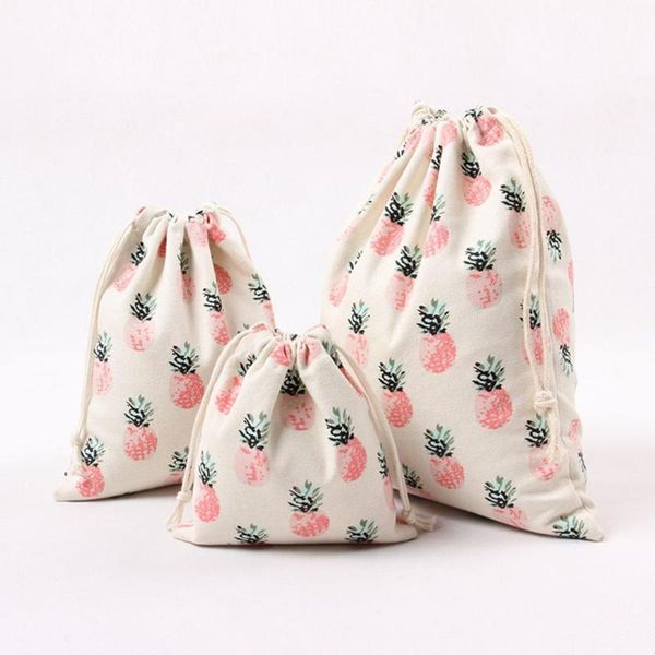 

gift wrap 1pc small/medium/big 3 size aviliable cotton drawstring shopping bag eco reusable candy storage coins keys bags