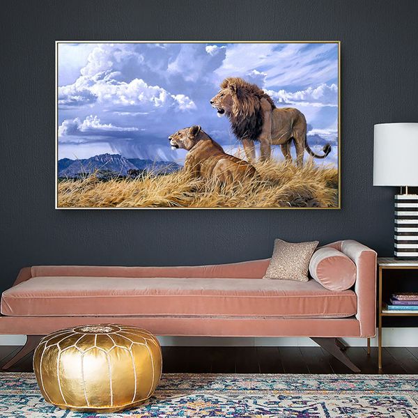 

poster animals hd pictures print handmade oil painting on canvas wall art modern living room study aisle popular art decoration