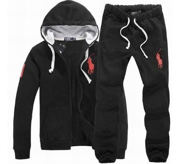 

new men's hoodies and sweatshirts sportswear man polo jacket pants jogging jogger sets turtleneck sports big horse tracksuits sweat sui, White;black