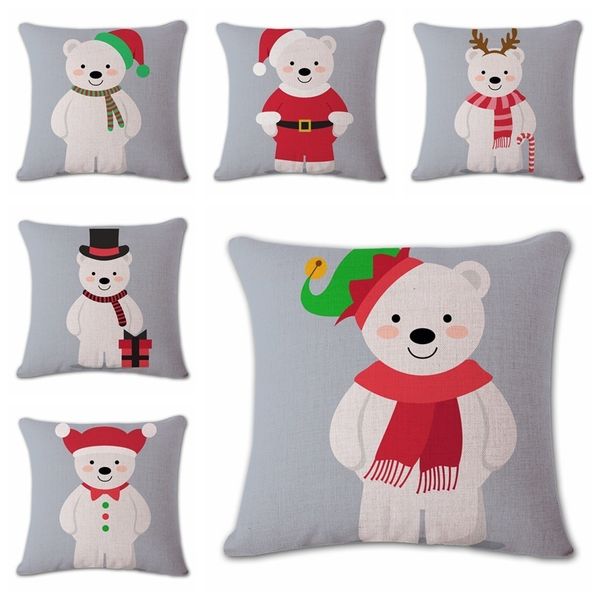 

christmas snowman inbetweening hand cotton flax pillow back cushion