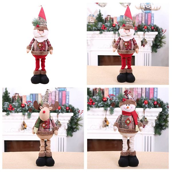 

christmas tree decor new year ornament reindeer snowman santa claus standing doll home decoration merry christmas height