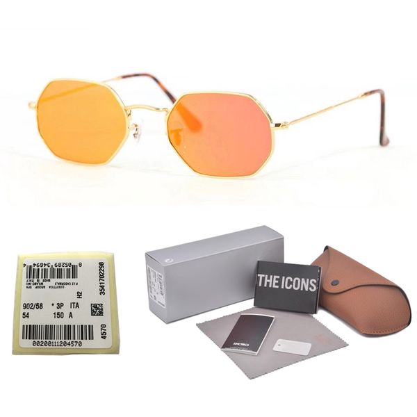 

отличные качества восьмиугольные очки для мужчин женщины марка дизайнер металлическая рама стекло объектива ретро солнцезащитные очки со сво, White;black