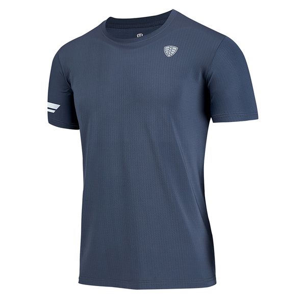 

men t-shirt o neck short sleeve quick dry tee tights apparel outdoor gym fitness cycling hiking running men's sportswear, Black;red