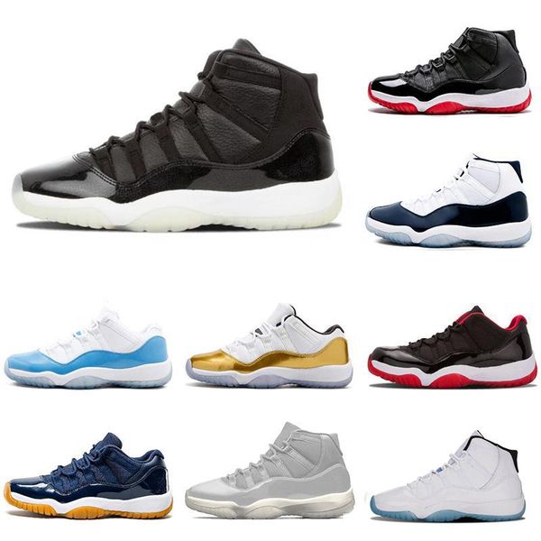 

2018 new 11 11s mens basketball shoe cap and gown 72-10 trainers women sneakers sports shoe size 5.5-13