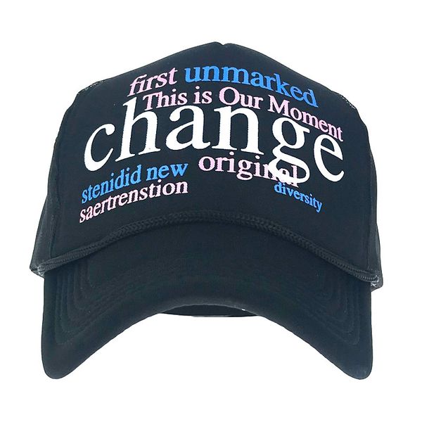 

gao ting korean men's and women's black color printing net hat truck hat men's and women's summer net visor, Blue;gray