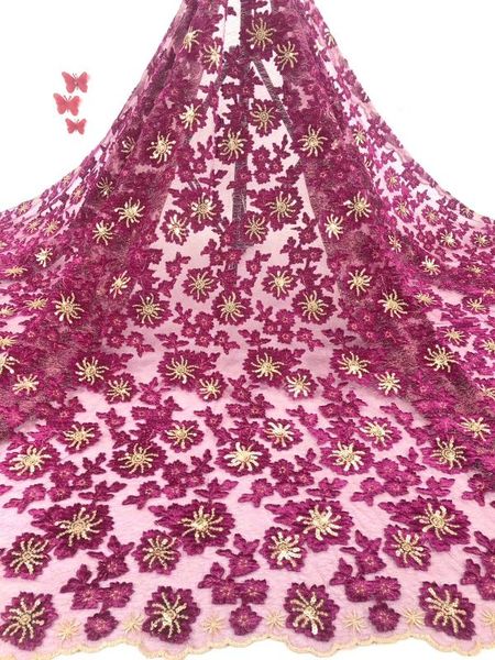 

french sequin lace fabric african french lace fabric 2020 fabric, suitable for nigerian evening dress j0430, Pink;blue