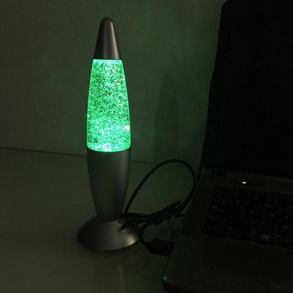 

3d rocket multi color changing usb lamp rgb led glitter party mood night light christmas gift bedside night lamp