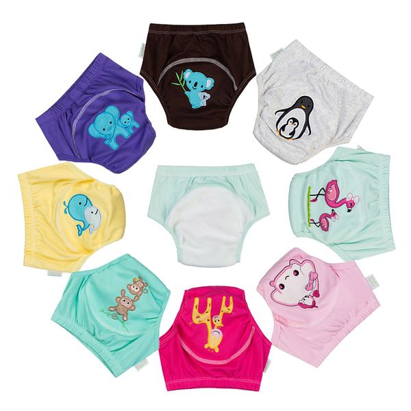 

1 pc new cute reusable potty training pants for baby toilet trainers waterproof cotton kids children cloth panties diaper nappy