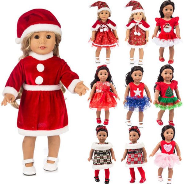 

usa christmas doll clothes tutu dress outfits set for 18 inch american girl gift
