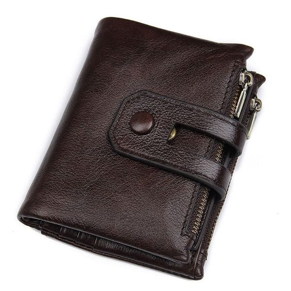 

brand design men short wallet genuine cow leather male coin purse hasp zipper wallet for man document holder credit card holder, Red;black