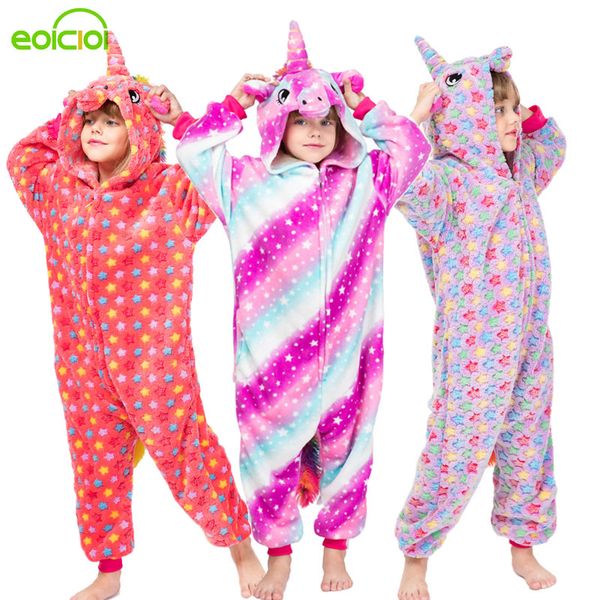

eoicioi new kigurumi animal children girls pajamas unicorn stitch cosplay hooded christmas pyjamas infantil kids boys sleepwear, Blue;red