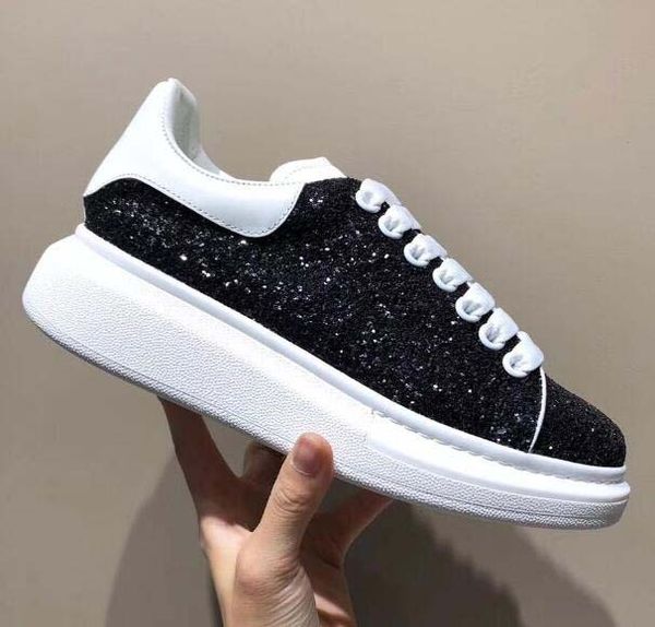 

designer shoes fashion luxury women men shoes men's leather lace up platform oversized sole sneakers white black casual shoes s1