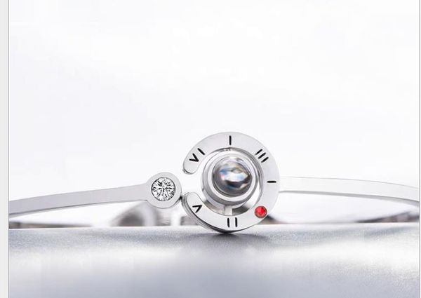 

open titanium steel bracelet rose gold female bracelet, Golden;silver