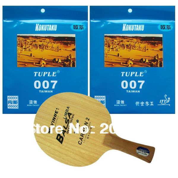 

pro table tennis pingpong combo racket: galaxy yinhe t-11+ with 2pieces kokutaku tuple 007 non tacky long shakehand fl