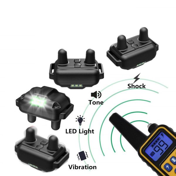 

electric remote dog training collar waterproof rechargeable vibration shock collar anti-bark control trainer device equipment