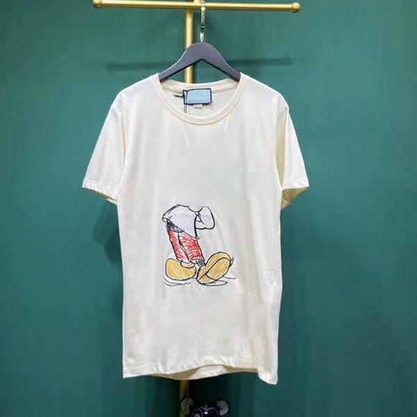 

20ss made in italy summer cute cartoon printed tee high street high-end short sleeves casual t-shirt men women breathable tee hfymtx772, White;black