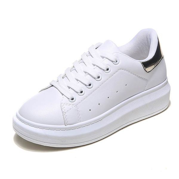 

women sneakers 2019 women caual shoes fashion white sneaker round toe women white shoes lace-up platform shoes zapatillas mujer t01, Black