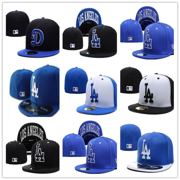 

Мужская верхняя одежда LA с плоской шляпкой Brim вышитая эмблема LA Letter Team поклонники бейсбола Шляпы полностью закрыты Chapeu