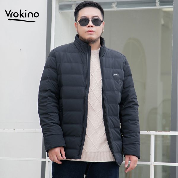 

men's down & parkas 2021 winter listing 7xl 8xl 9xl large warm jacket fashion loose pike white duck brand clothing, Black