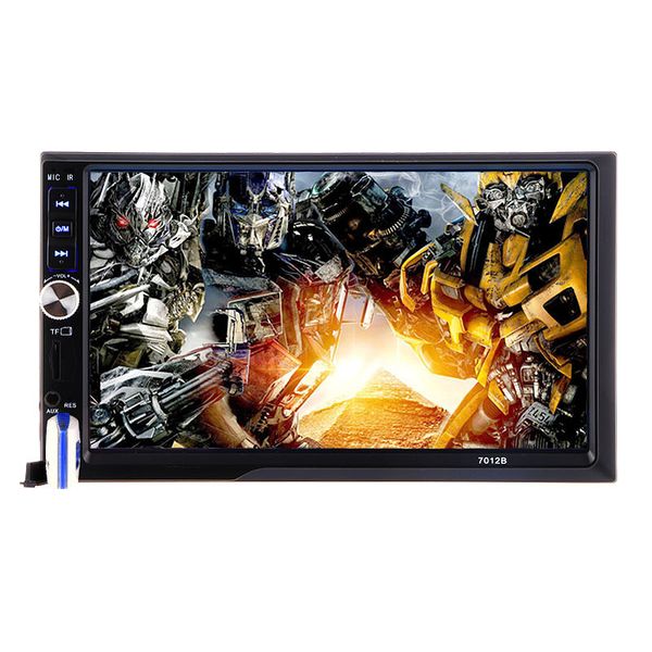 

10pcs/lot bluetooth tft screen car audio stereo mp5 player auto 2 din video audio aux fm usb sd mmc 7012b car dvd