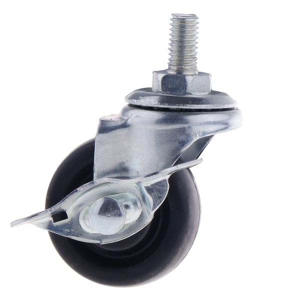 

1.5 inch rubber swivel plate caster wheel m8 universal replacement with brake